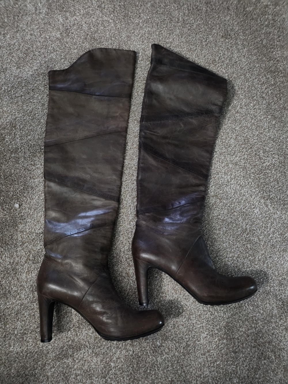 Roberto del Carlo Over the Knee Leather Boots - size 39 - Italian handcraft